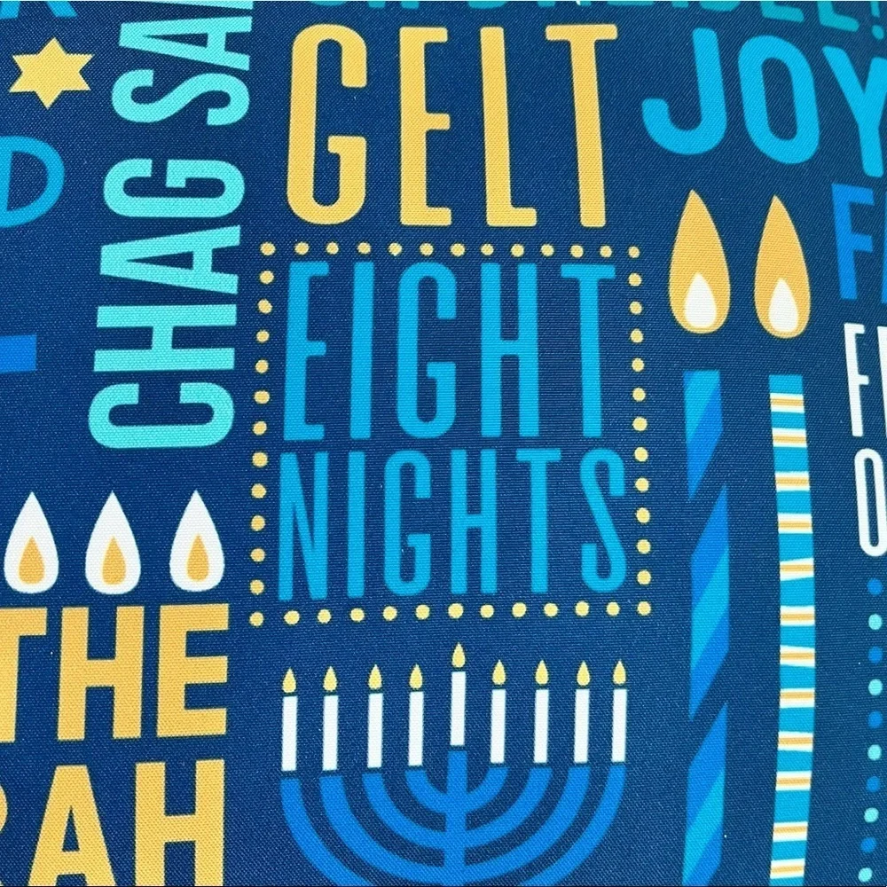2 brand new Hanukkah pillows “light the menorah” 18”x18” decor 8 nights